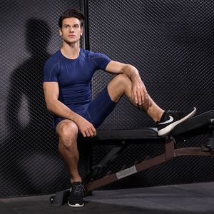 Camiseta Deportiva <span class=keywords><strong>de</strong></span> Manga Corta para Hombre, Corte Ajustado, Elástica, <span class=keywords><strong>de</strong></span> Secado Rápido, para Fitness, Running y Entrenamiento - Product Image 3