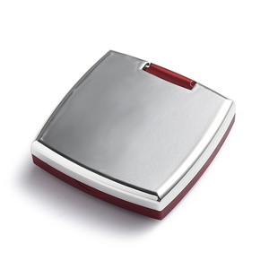 Classic Red Butterfly <b>Square</b> Folding Metal Double Side Compact <b>Mirror</b> - Product Image 3