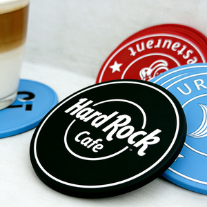 Diseño de logotipo personalizado promocional, posavasos de silicona de caucho ecológico, tapete de PVC suave para vasos. - Product Image 6