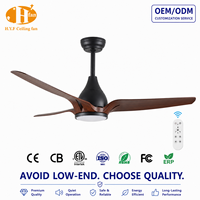 Ventilateur de plafond LED moderne avec lumière, moteur silencieux 220V pour salon, ventilateur décoratif d'intérieur avec télécommande
