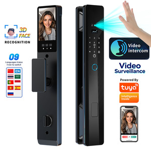 Serrure Intelligente HanDaily avec Interphone Vidéo, Entrée <span class=keywords><strong>sans</strong></span> Clé, Reconnaissance Faciale, Caméra et Empreinte Digitale - Product Image 1