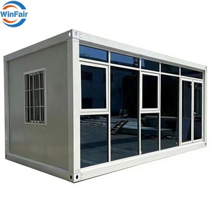 WinFair Prix <span class=keywords><strong>de</strong></span> Gros Compétitif Paraguay Maisons Modulaires Préfabriquées en Verre à Une Chambre avec Salle <span class=keywords><strong>de</strong></span> Bain, Maisons Mobiles à Faible Coût - Product Image 1