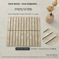 Carreaux de céramique vitrifiés antidérapants de luxe faits à la main, 296x300mm, imitation pierre polie, texture moderne, pour salle de bain et piscine