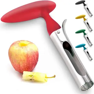 Wholesale Cheap Leftover Stock 430 Stainless Steel Apple Corer Kitchen Gadgets Corer Artifact Fruit and Vegetable Carving Tools