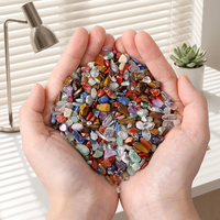 Vente en gros de copeaux de cristal naturel polis, améthyste et quartz rose mélangés, pierres précieuses pour la guérison par le Reiki, la décoration d'aquariums et de maisons