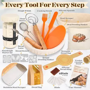 Set di Cestello in <span class=keywords><strong>Ceramica</strong></span> per Cuocere il Pane e Coltello per Modellare, Resistente al Forno e Lavabile in Lavastoviglie, Vendita all'Ingrosso - Product Image 2