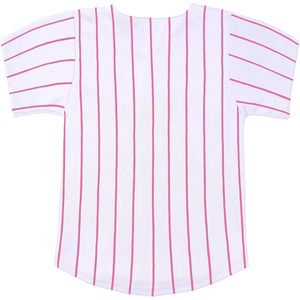 Babyhealthy Kids Baseball Jersey Striped <b>Button</b> Down V Neck Sport Shirt For Boys - Product Image 2