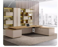 Patron bureau simple moderne bureau lumière luxe senior sens chaise combinaison président grande classe bureau gestionnaire mobilier de bureau