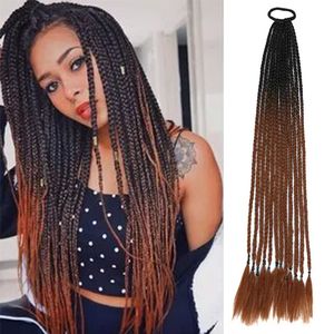 Vente en gros usine – Tresses synthétiques à trois brins en fibre haute température pour femmes, dreadlocks africaines multicolores - Product Image 6