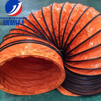 YSS Conduit de ventilation flexible en PVC renforcé de 24 pouces rectangulaire pour la restauration des dommages causés par l'eau