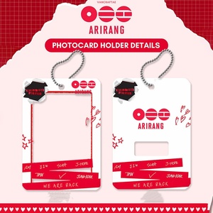 Portachiavi in acrilico Kpop all'ingrosso per fotocard di <span class=keywords><strong>Jimin</strong></span> (5° album Arirang), Suga, J-Hope, Jin, RM - Custodia protettiva per fotocard dei fan - Product Image 3