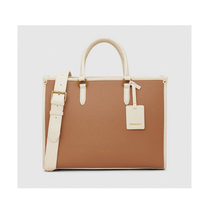 Sac fourre-tout professionnel pour femme en cuir véritable 100% – Collection été-automne avec fermeture éclair et chaînes décoratives pour une touche fiable - Product Image 1