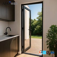 Puerta de Entrada para Apartamento o Villa, Puerta Exterior Abatible, Doble Vidrio Templado, Aislamiento Térmico, Aluminio, Puerta de Patio