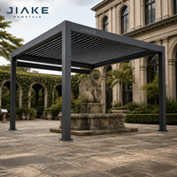 Jiake 6063-T5 Aluminium-Pergola mit Motorisiertem Lamellendach für Botanische Gärten, Innenhöfe, Terrassen und Außenlandschaften
