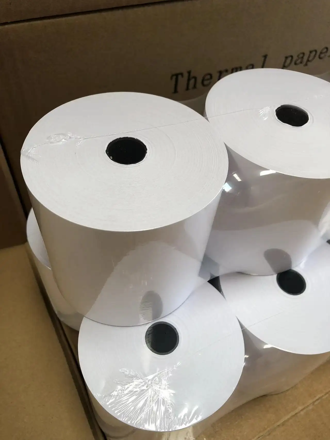 Trength-rollo de papel térmico para máquina, rollo de papel térmico de 80mm y 57mm, venta al por mayor