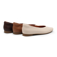 Chaussures plates pour femmes, dessus en cuir véritable, semelle en caoutchouc, légères, style décontracté, respirantes, confortables, multi-saisons