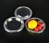 Assiette en plastique jetable transparente en PET pour fruits et collations