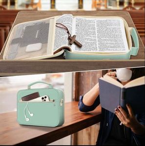 Échantillon Gratuit - Étui de Transport Grande Capacité Tendance pour Livres, Bible, avec Compartiments pour Stylos et Poche Zippée - Personnalisable pour Femme - Product Image 5
