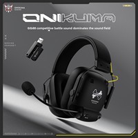 ONIKUMA GT888 Headset Gaming Empat Mode 2.4G Nirkabel BT 5.3 Driver 50mm Waktu Putar 60 Jam Mikrofon Dapat Diputar untuk PS5 PC Switch