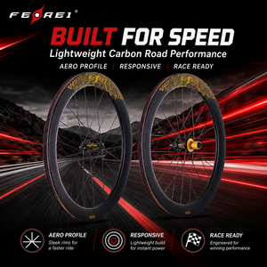 Jeu de roues de route en carbone <span class=keywords><strong>FEREI</strong></span> série 700C, prêtes pour le tubeless, avec moyeux à blocage central et accouplement magnétique - Product Image 2