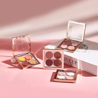 Kundenspezifische OEM ODM Luxus 4-Farben Lidschatten-Palette Matt Schimmer Hochpigmentiert Langanhaltend Augen-Make-up Private Label Fabrik