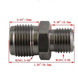 Connecteur de rail de carburant en acier inoxydable M18X1.5 à M14X1.5 pour Chevrolet Silverado GMC Sierra - Product Image 2