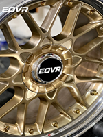 Rines Forjados EVOR 5x112 5x114.3 de 2 Piezas con Borde Pulido y Bloqueo Central para Autos BMW Audi RS