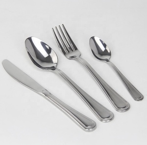 40 cái thép không gỉ Flatware <span class=keywords><strong>Set</strong></span> Bạc bữa ăn tối thìa dĩa và dao dao kéo thiết lập cho Nhà Bên đám cưới - Product Image 4