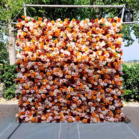 Mur de fleurs artificielles en soie 5D/8D en rouleau blanc pour la décoration de mariage, de maison, de fête et de scène (vente en gros)