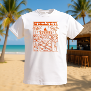 Camiseta Aperol Spritz blanca de manga corta con estampado gráfico de bebida de verano - Product Image 3
