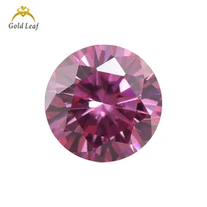 Ronde Briljant Gesneden Losse Melee Vvs1 Moissanite Roze Kleur Moissanite Gra Gecertificeerde Moissanite Sieraden