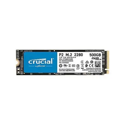 Crucial P2 500GB Internal SSD, Up to 2400 MB/s 3D NAND, NVMe, PCIe CT500P2SSD8