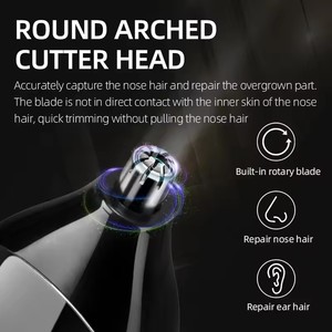 Tondeuse à poils de nez électrique rechargeable professionnelle <span class=keywords><strong>KEMEI</strong></span> <span class=keywords><strong>KM</strong></span>-<span class=keywords><strong>1407</strong></span> 3 en 1, tondeuse multifonctionnelle pour hommes, rasoir à barbe - Product Image 2