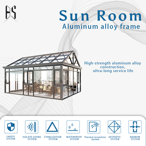 Sân vườn độc lập thiết kế mới nhất phòng tắm nắng hợp kim nhôm kính nhà nhôm bên ngoài phòng mặt trời - Product Image 6