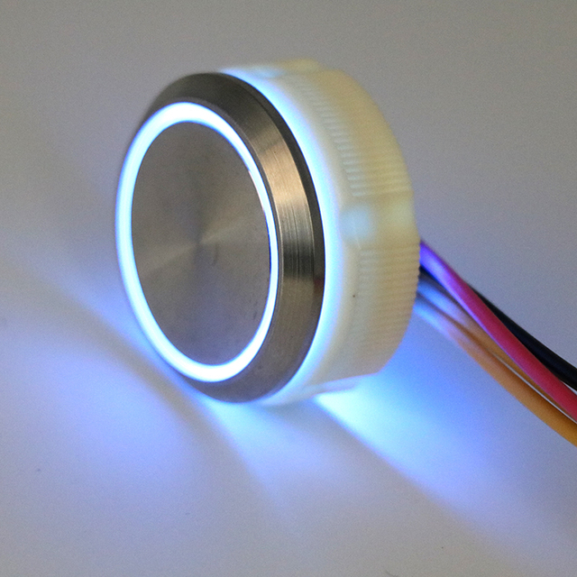 27mm Blue Luminous Diode Color Stainless Steel Traditional Design Villa Elevator Button