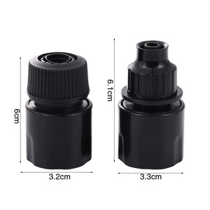 Connecteur d'eau en plastique à 3 points noir pour lave-auto, raccord rapide pour tuyau - Product Image 4