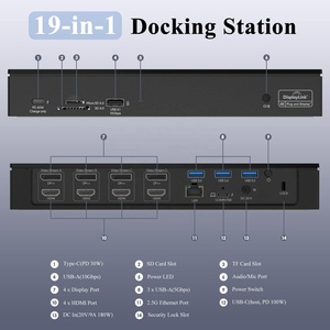 Station d'accueil Wavlink Displaylink 100W Thunderbolt 5/4 USB-C/A <span class=keywords><strong>M1</strong></span>-M5 <span class=keywords><strong>Mac</strong></span>/MacBook Neo/Windows/Chrome UG39PD8 pour Macbook - Product Image 3