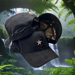 Быстрая доставка, оптовая продажа: роскошная мужская бейсболка-кепка Gorra Barbas с металлическим логотипом, индивидуальный дизайн, 5-панельная конструкция, для бороды. - Product Image 4