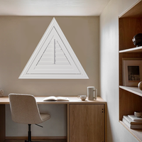 Persianas Modernas para Interiores, Forma Especial, Rejillas de Madera para Ventanas, Triangulares, Redondas, Ovaladas, para Apartamentos, Hospitales, Escuelas