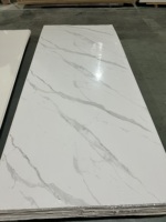 Panneaux muraux en PVC marbré imperméables et brillants |   Plaque décorative moderne pour intérieur et salle de bain, ignifuge et avec revêtement UV