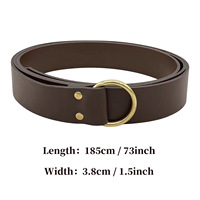 Ceinture à boucle médiévale en cuir pour homme, accessoire de costume LARP, équipement d'armure, pour cosplay de Viking, Chevalier, Pirate, adulte