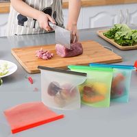 Sac de congélation écologique de qualité alimentaire, recyclable, sans BPA, réutilisable, en silicone, pour conserver les aliments frais