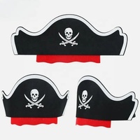 Masque pour les yeux en feutre à motif crâne effrayant, forme pirate, accessoires de cosplay d'Halloween pour déguisements sur le thème de l'horreur, vente en gros