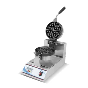Usos y equipos de cocina Máquina para hacer gofres de 1 Placa sin humo Funcionamiento digital Panadero de gofres eléctrico