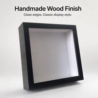 Cadres photo paysagers durables faits à la main DX Designs 8x8 8x10 10x10 12x12 pouces A4 Boîte à ombre en bois 3D avec verre de 3CM/5CM pour affichage profond