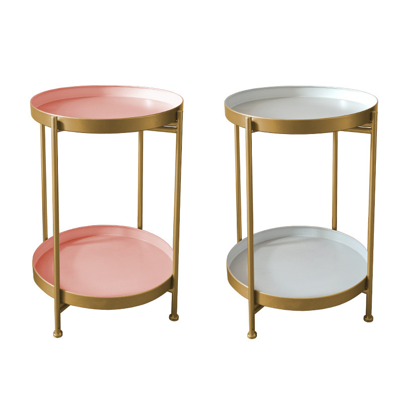 European Luxury Coffee Table Metal Stool 2 in 1 Coffee Table