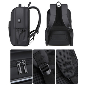 Sac à dos pour ordinateur portable personnalisé pour homme, grande capacité, noir, avec chargement USB, imperméable, durable, en Oxford, pour voyage, école, affaires - Product Image 5