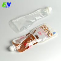 Pochette en nylon transparent de haute qualité 100ml sac de boisson en plastique à bec transparent