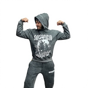 Conjunto Deportivo TWIN CITY para Hombre, Sudadera con Capucha y Pantalones de Algodón con Estampado Completo, Estilo Urbano, Corte Regular, Transpirable, para Invierno - Product Image 6