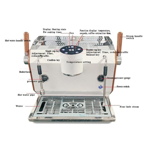 Machine à café semi-automatique professionnelle à double chaudière, pour café commercial, cafetières, machine à expresso, barista - Product Image 6